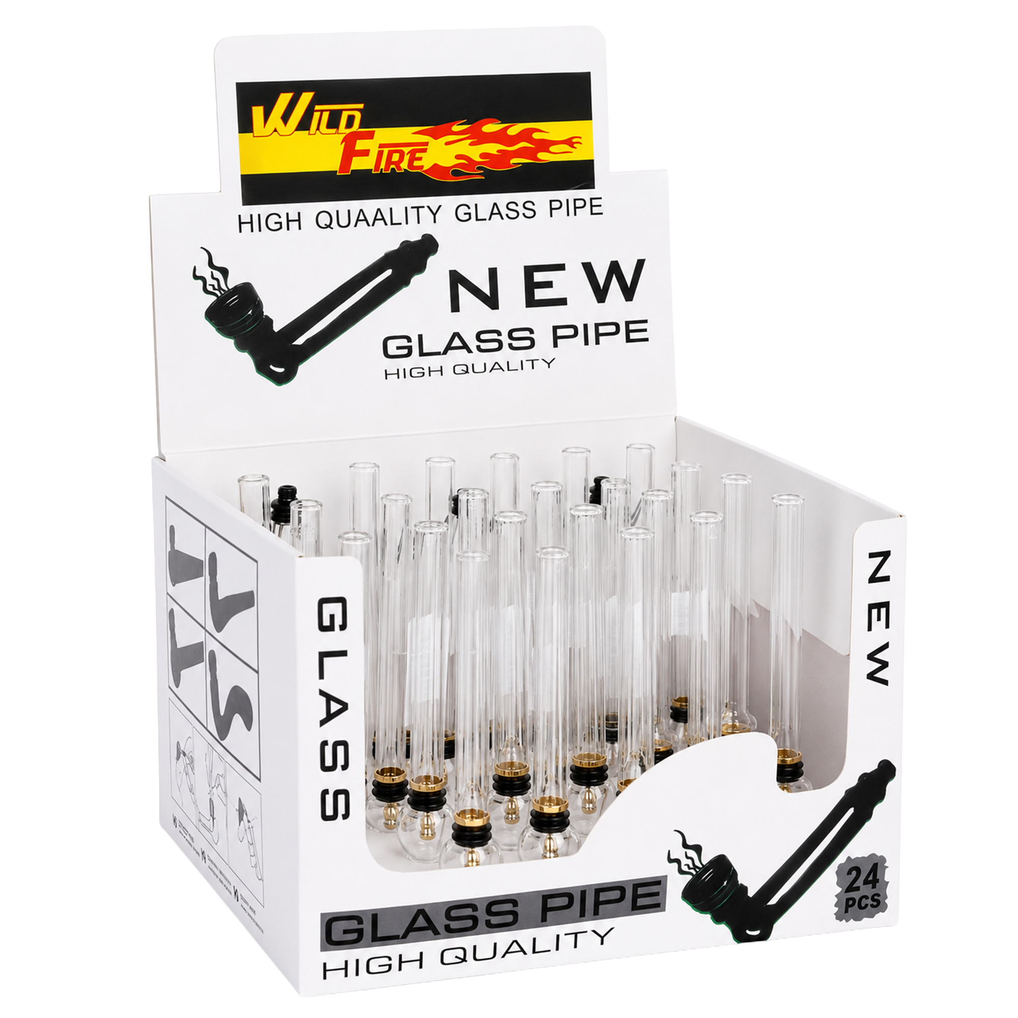 WILDFIRE Weed Pipe Glaskugel Gold